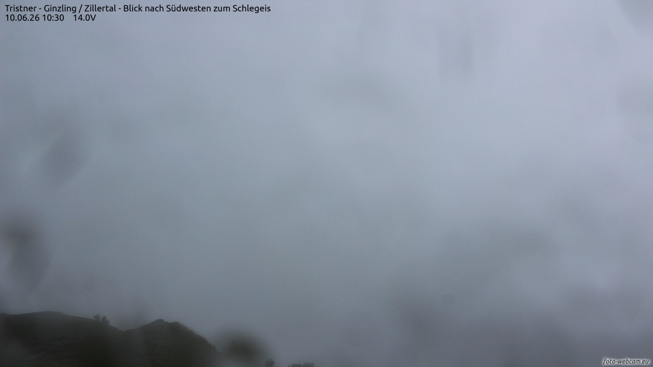 Archiv Foto Webcam Tristner/ Zillertal - Blick zum Grinberg