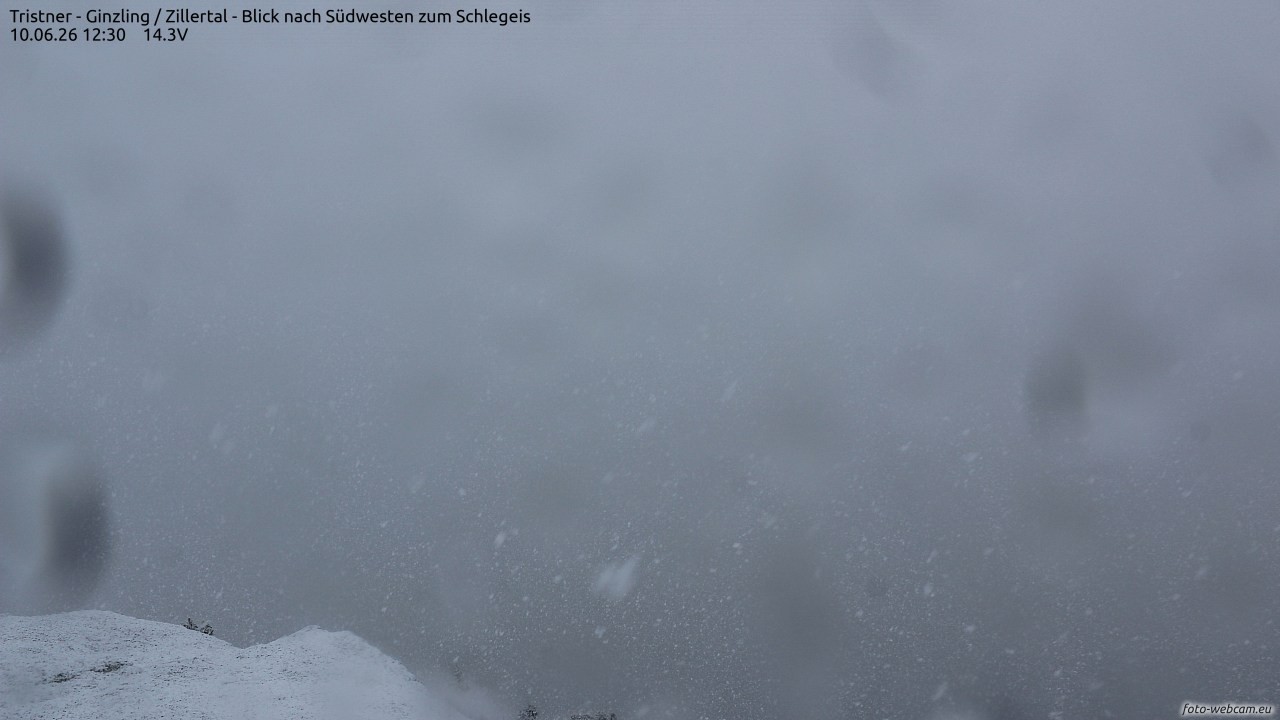Archiv Foto Webcam Tristner/ Zillertal - Blick zum Grinberg