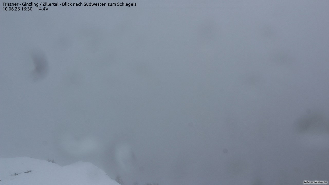 Archiv Foto Webcam Tristner/ Zillertal - Blick zum Grinberg