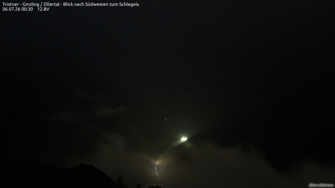 Archiv Foto Webcam Tristner/ Zillertal - Blick zum Grinberg