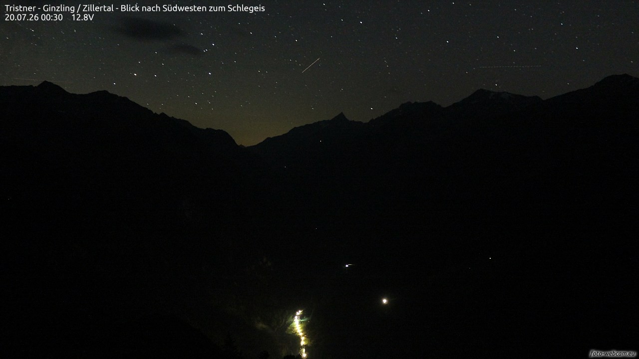 Archiv Foto Webcam Tristner/ Zillertal - Blick zum Grinberg
