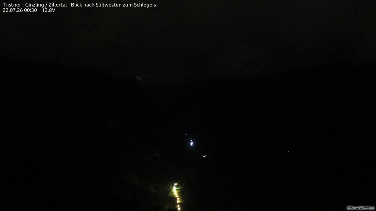 Archiv Foto Webcam Tristner/ Zillertal - Blick zum Grinberg