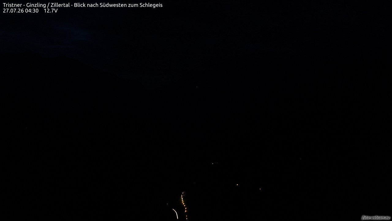 Archiv Foto Webcam Tristner/ Zillertal - Blick zum Grinberg