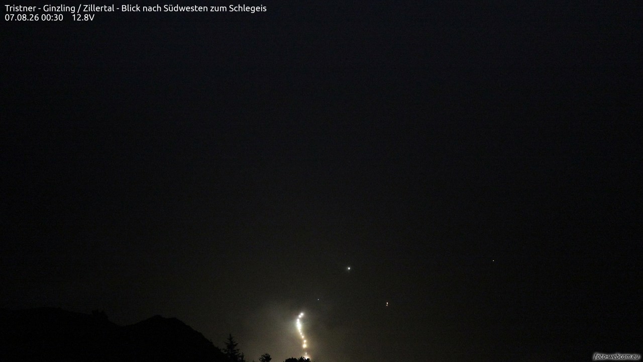 Archiv Foto Webcam Tristner/ Zillertal - Blick zum Grinberg