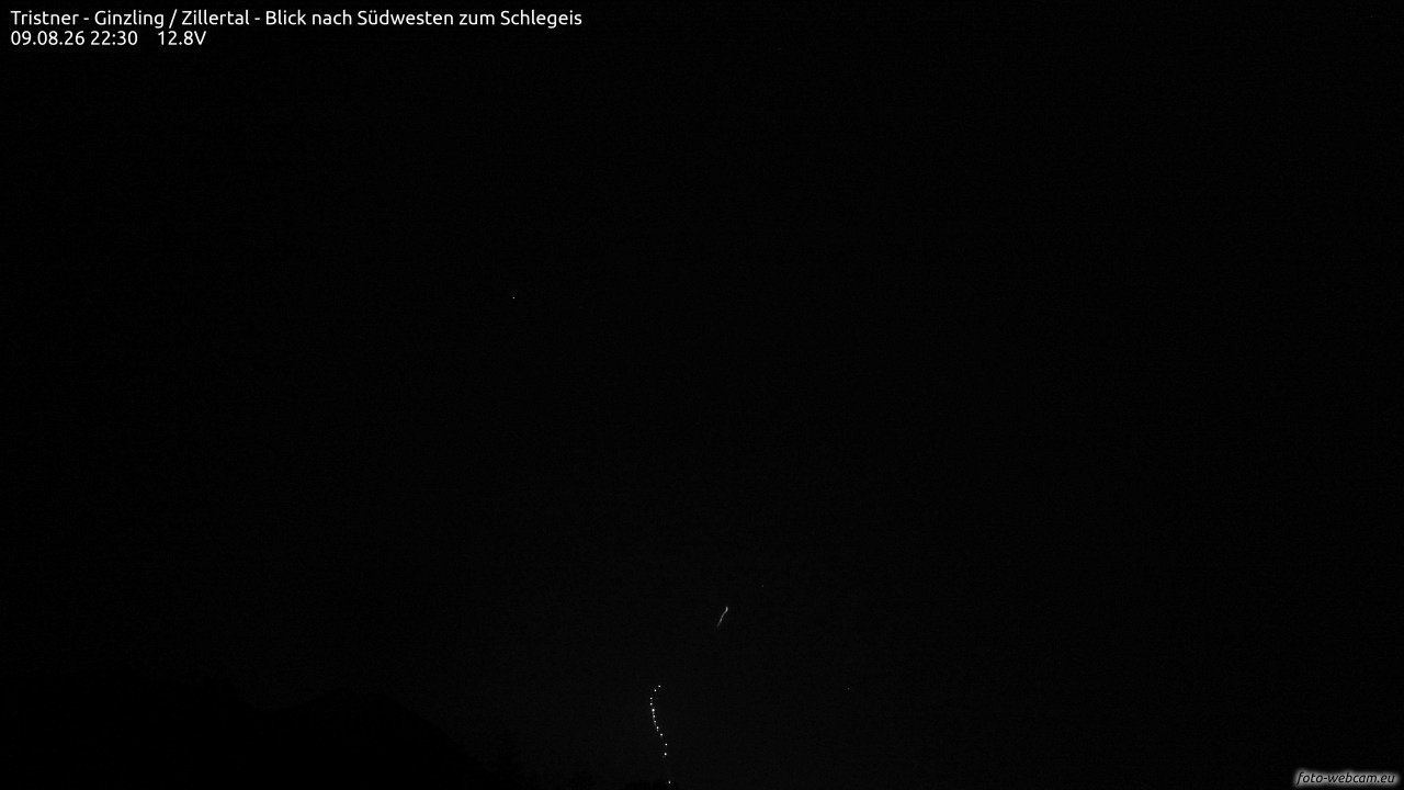 Archiv Foto Webcam Tristner/ Zillertal - Blick zum Grinberg