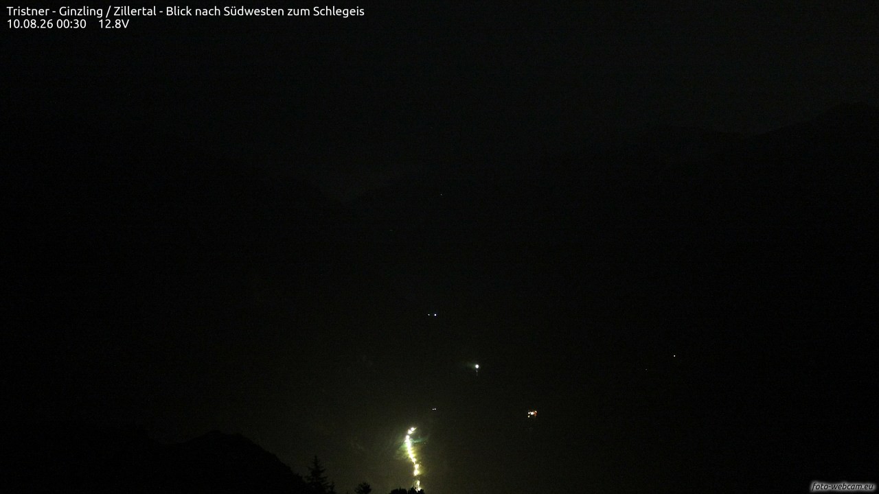 Archiv Foto Webcam Tristner/ Zillertal - Blick zum Grinberg