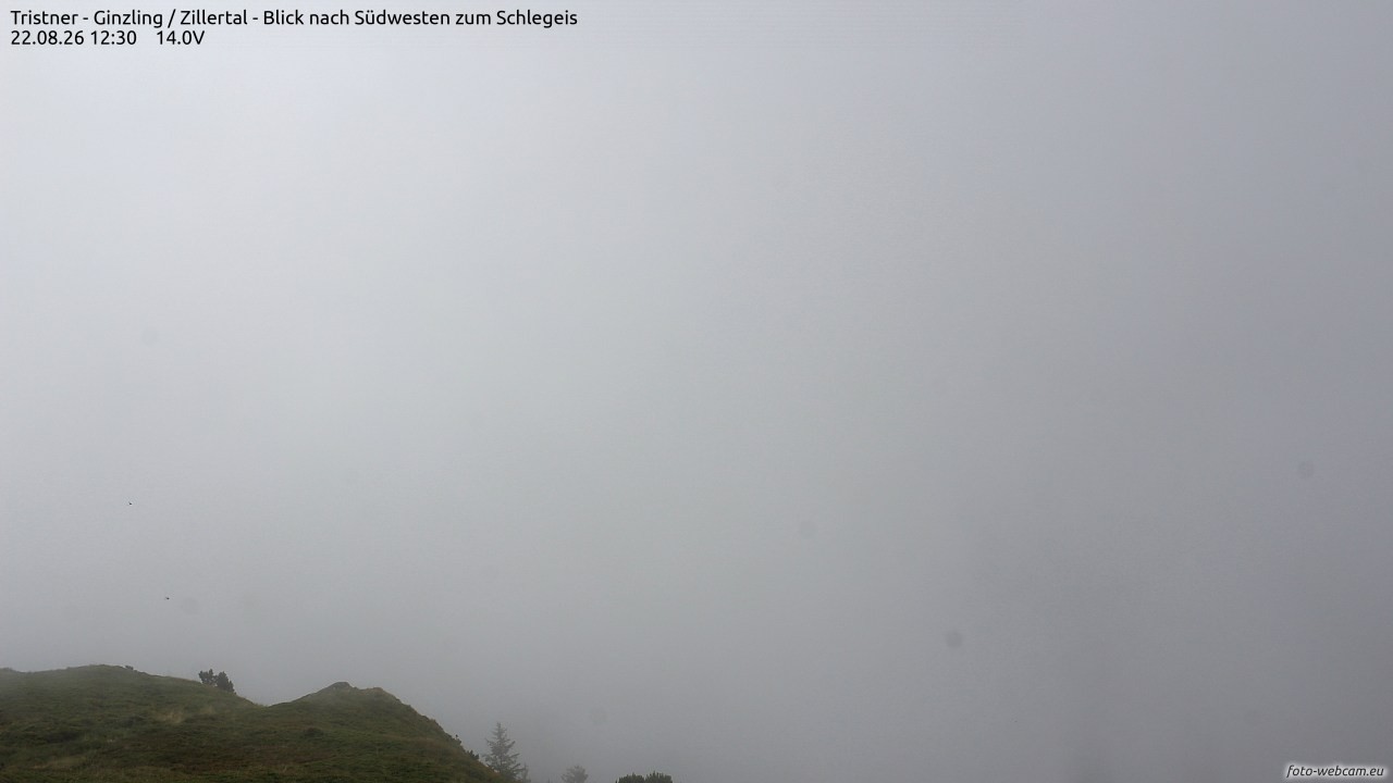 Archived image Webcam Tristner/ Zillertal - View to Grinberg