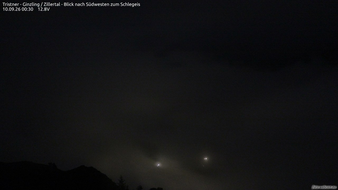 Archiv Foto Webcam Tristner/ Zillertal - Blick zum Grinberg
