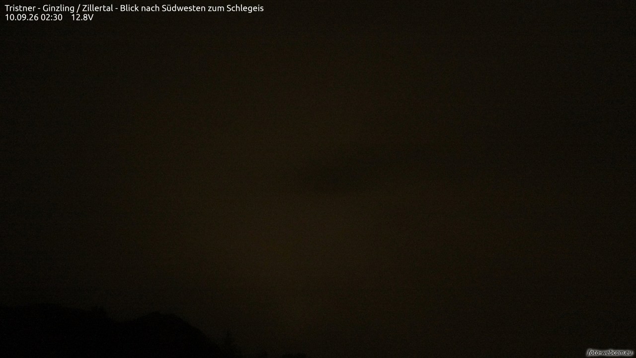 Archiv Foto Webcam Tristner/ Zillertal - Blick zum Grinberg