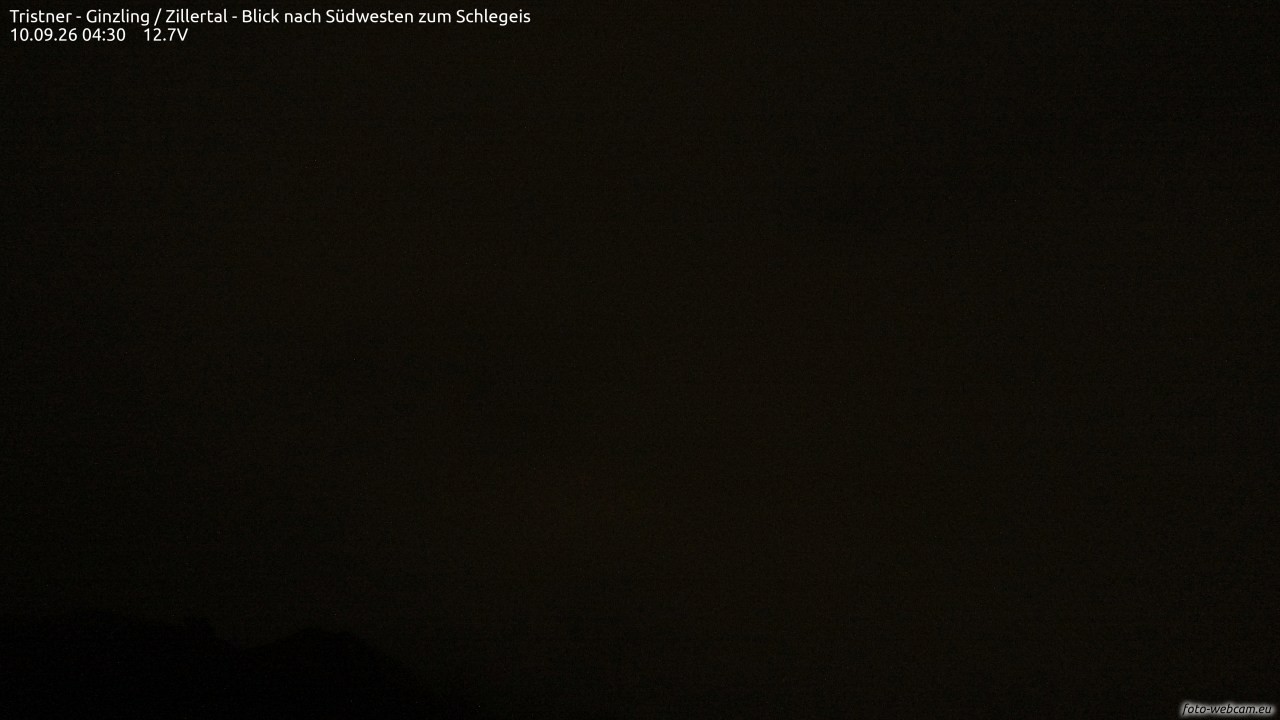 Archiv Foto Webcam Tristner/ Zillertal - Blick zum Grinberg