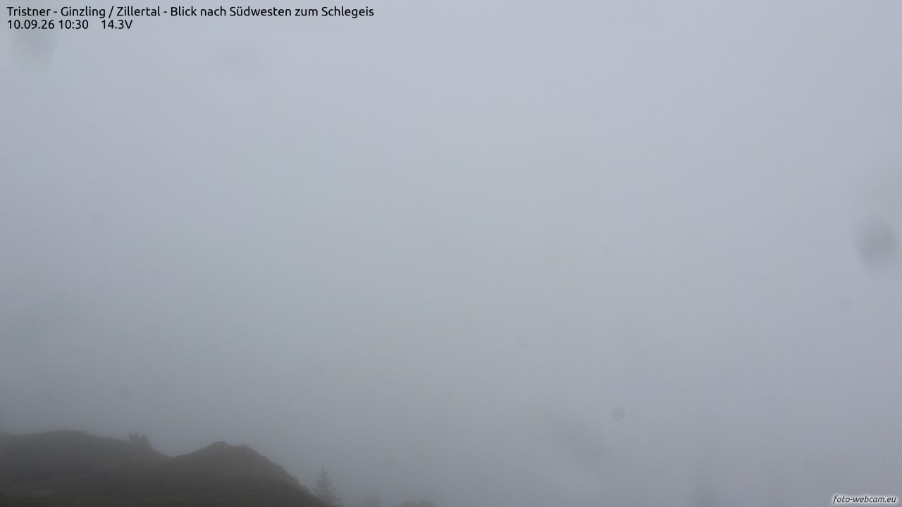 Archiv Foto Webcam Tristner/ Zillertal - Blick zum Grinberg