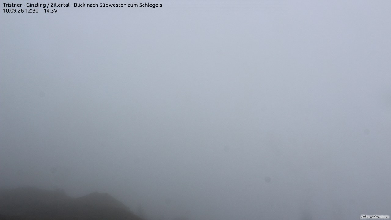Archiv Foto Webcam Tristner/ Zillertal - Blick zum Grinberg