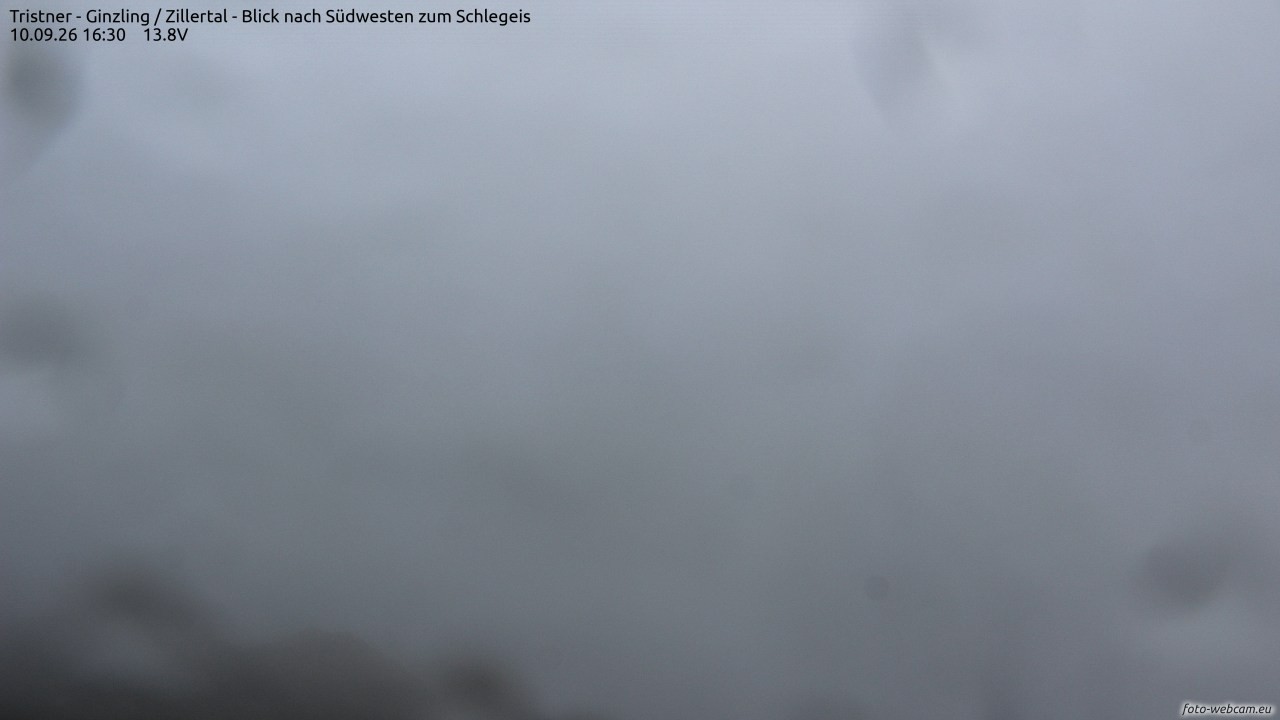 Archiv Foto Webcam Tristner/ Zillertal - Blick zum Grinberg