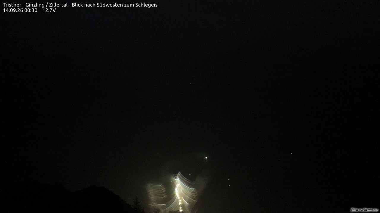 Archiv Foto Webcam Tristner/ Zillertal - Blick zum Grinberg