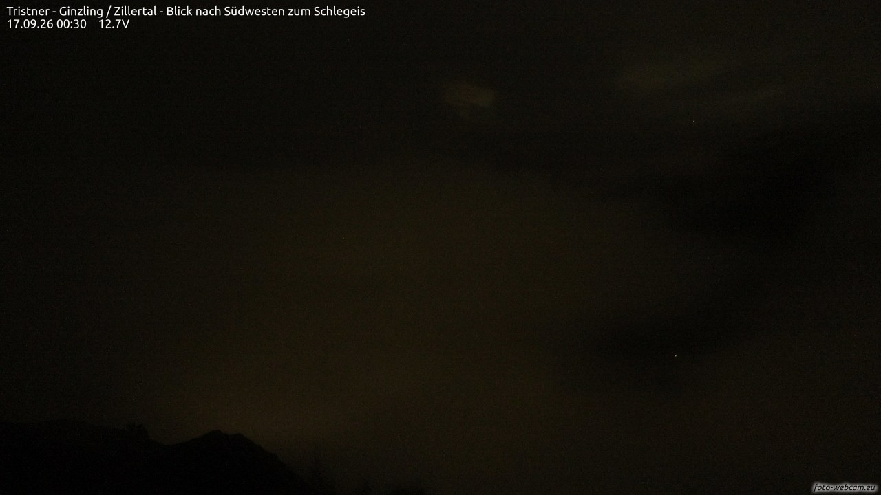 Archiv Foto Webcam Tristner/ Zillertal - Blick zum Grinberg