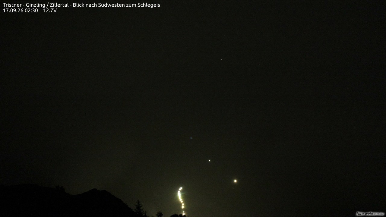 Archiv Foto Webcam Tristner/ Zillertal - Blick zum Grinberg