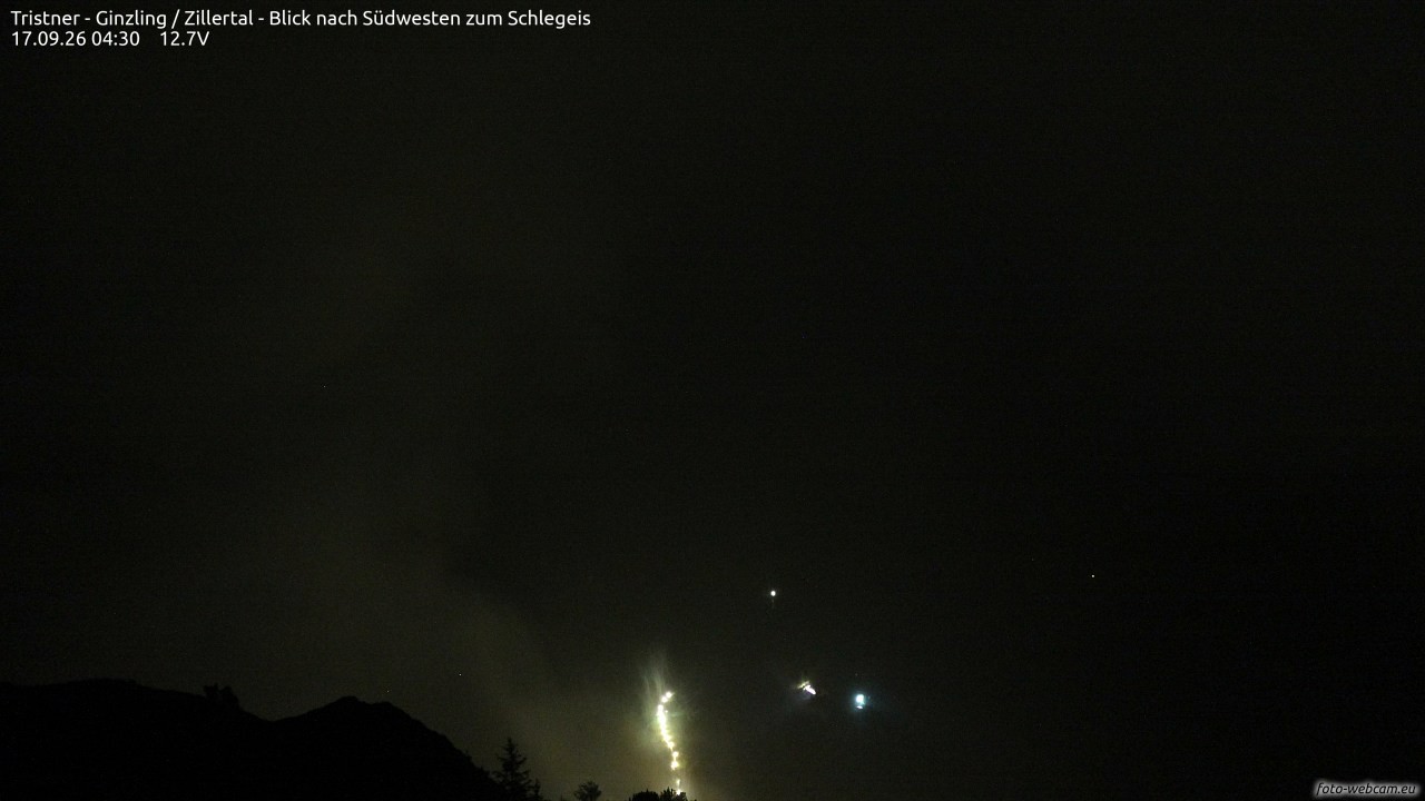 Archiv Foto Webcam Tristner/ Zillertal - Blick zum Grinberg