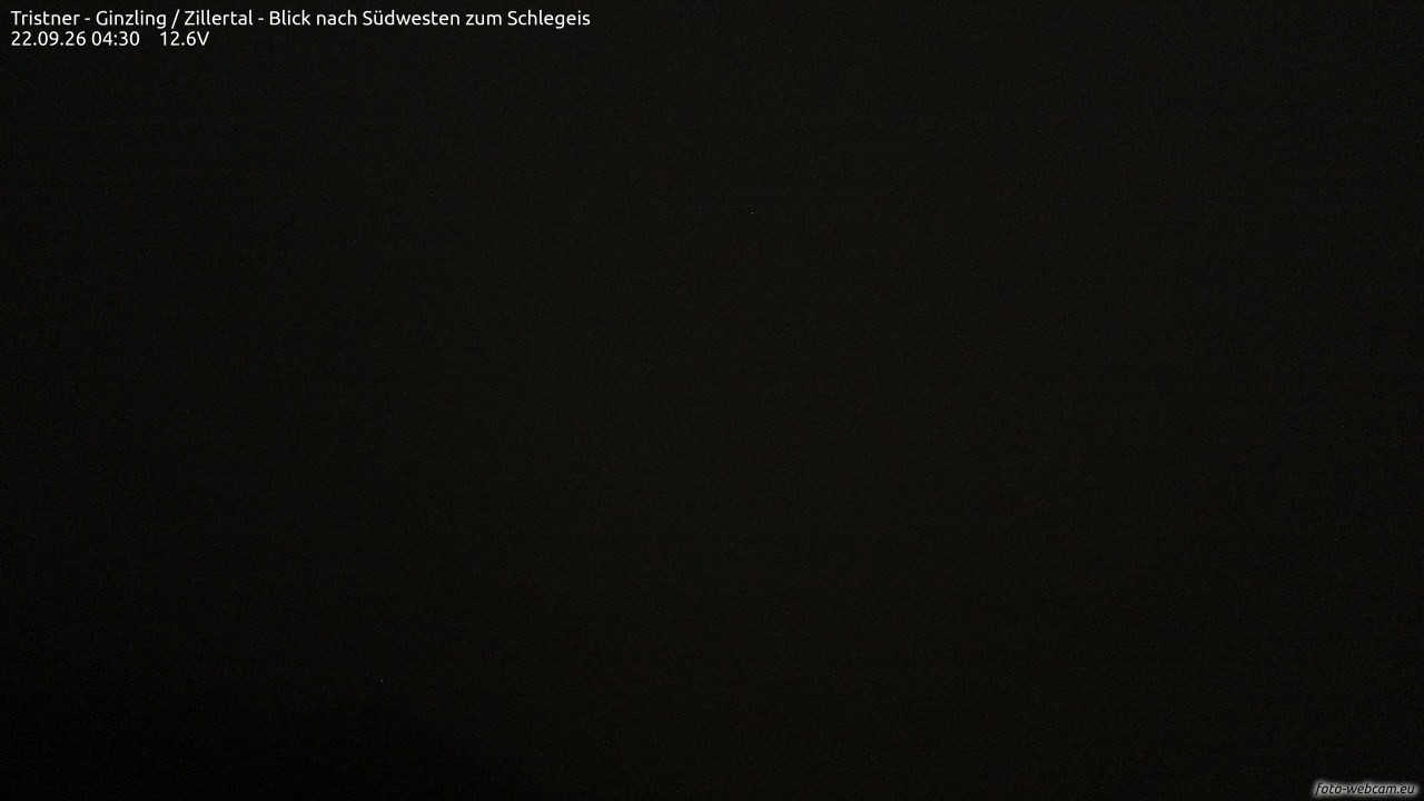 Archived image Webcam Tristner/ Zillertal - View to Grinberg