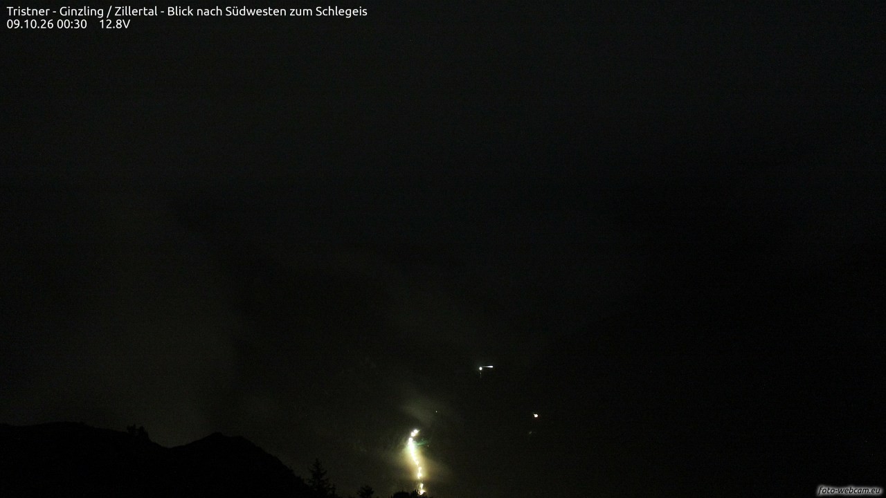 Archiv Foto Webcam Tristner/ Zillertal - Blick zum Grinberg