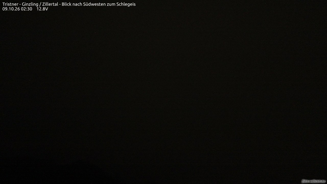 Archiv Foto Webcam Tristner/ Zillertal - Blick zum Grinberg