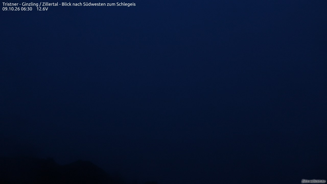 Archiv Foto Webcam Tristner/ Zillertal - Blick zum Grinberg