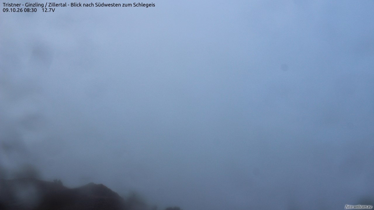 Archiv Foto Webcam Tristner/ Zillertal - Blick zum Grinberg