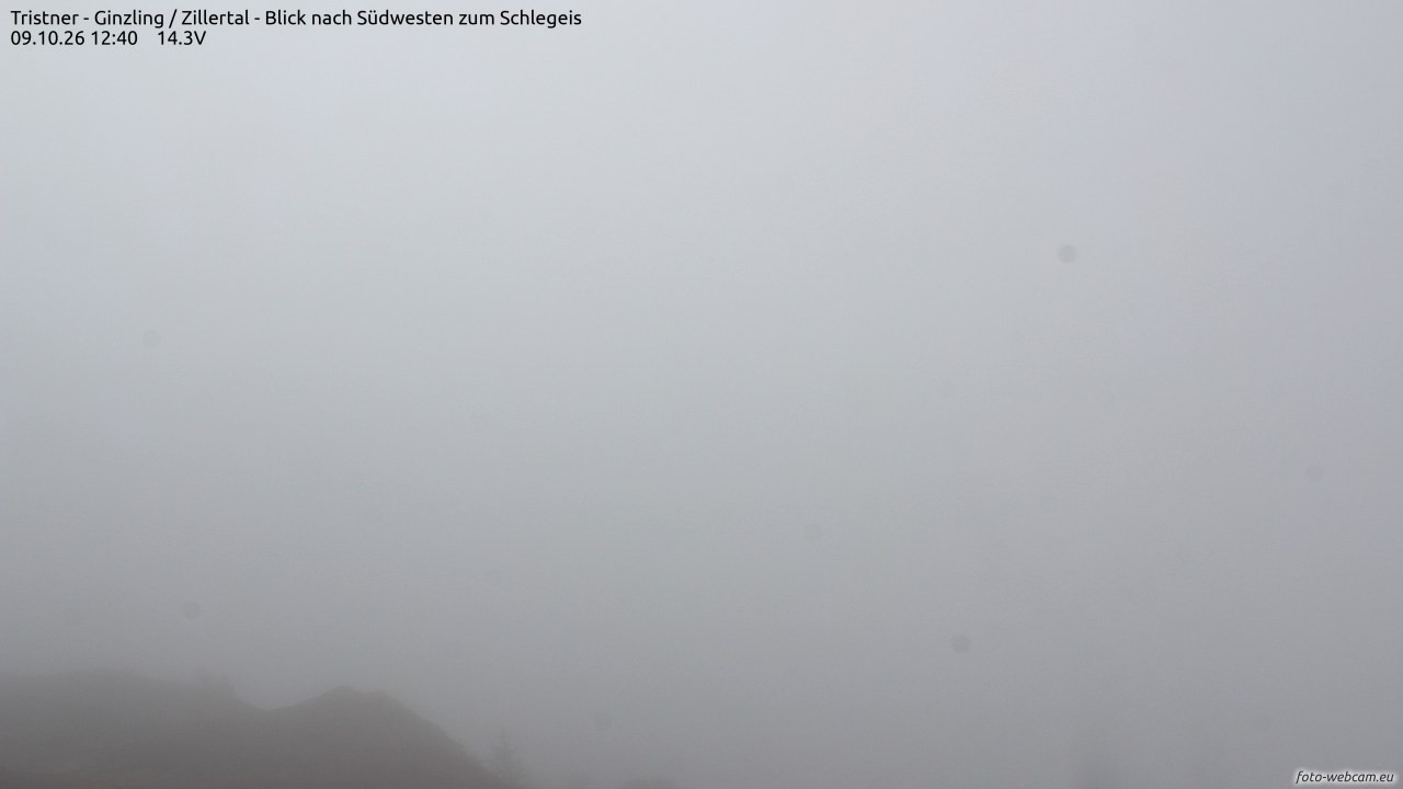 Archiv Foto Webcam Tristner/ Zillertal - Blick zum Grinberg
