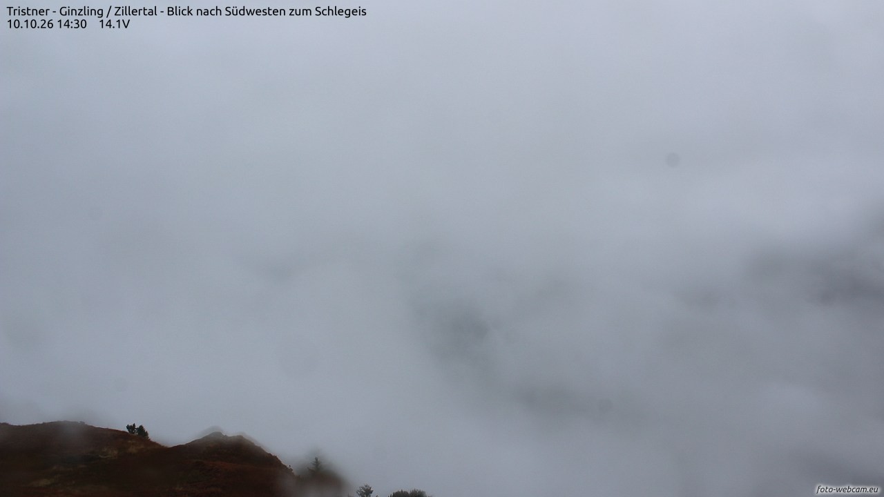 Archiv Foto Webcam Tristner/ Zillertal - Blick zum Grinberg