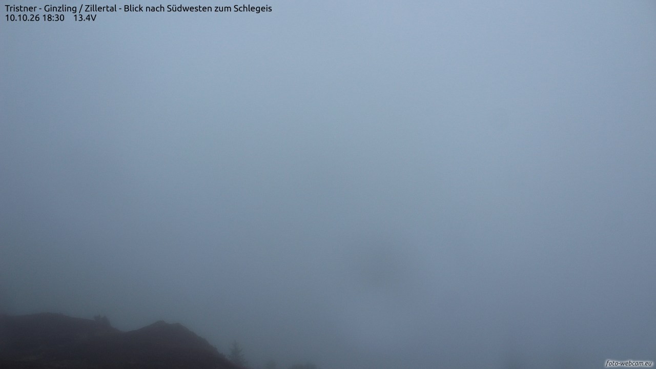 Archiv Foto Webcam Tristner/ Zillertal - Blick zum Grinberg