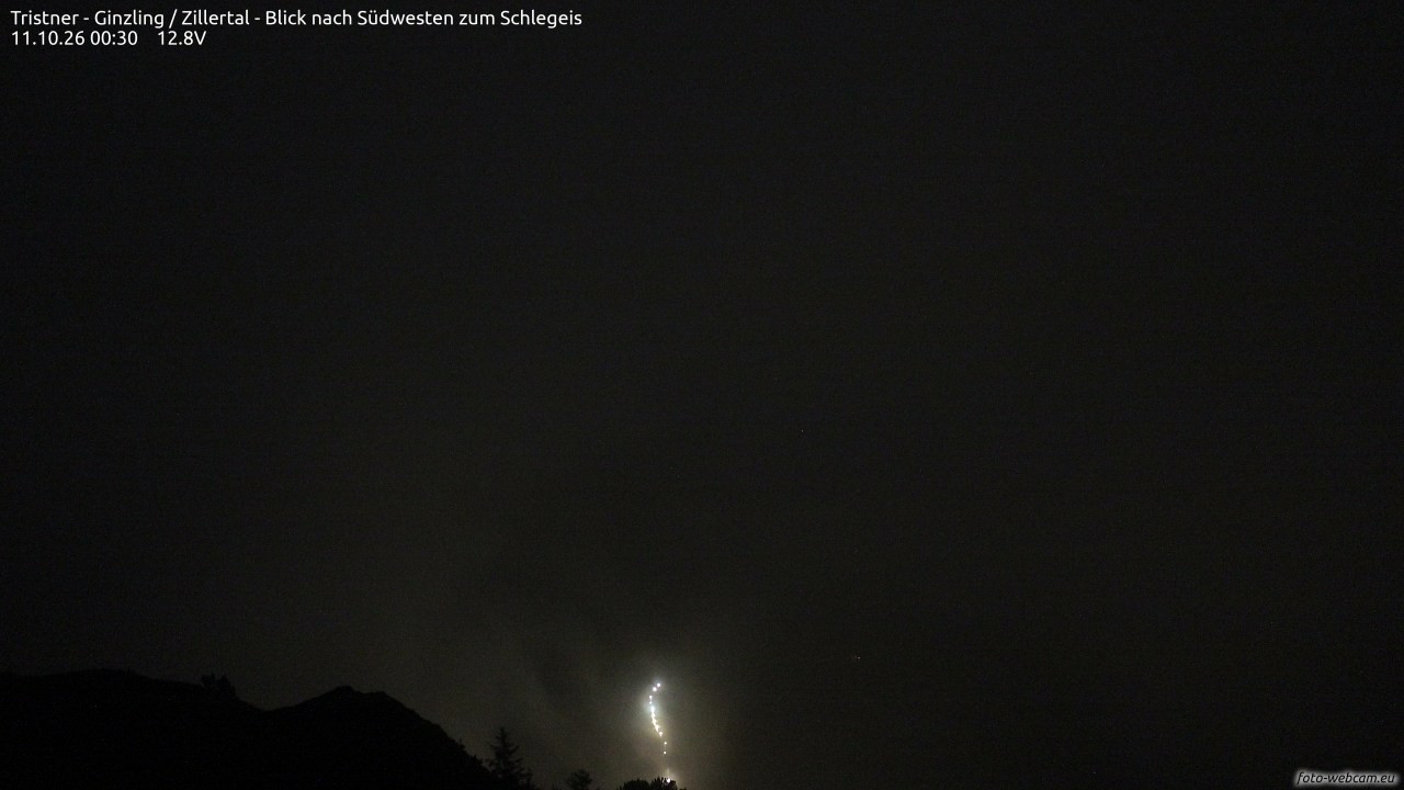 Archiv Foto Webcam Tristner/ Zillertal - Blick zum Grinberg