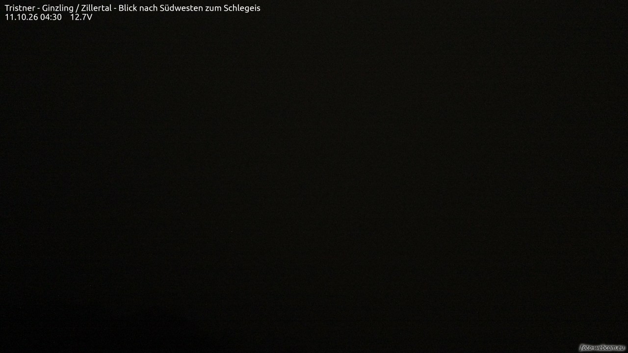 Archiv Foto Webcam Tristner/ Zillertal - Blick zum Grinberg