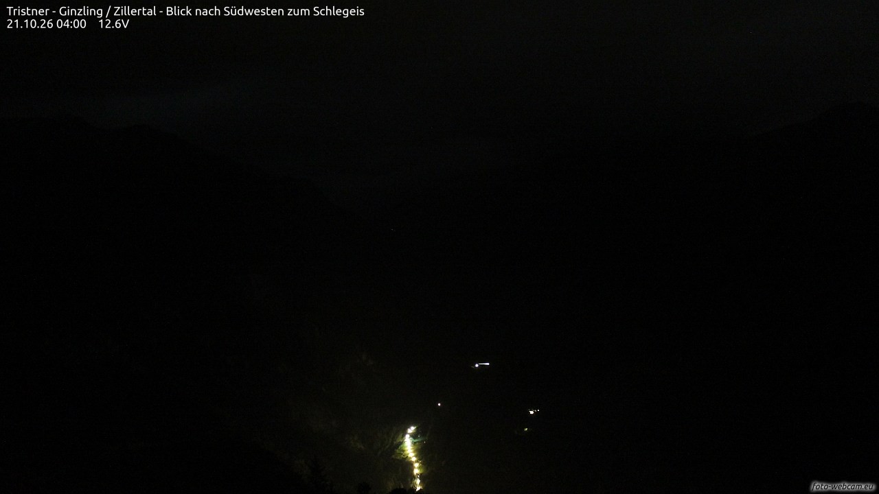 Archiv Foto Webcam Tristner/ Zillertal - Blick zum Grinberg