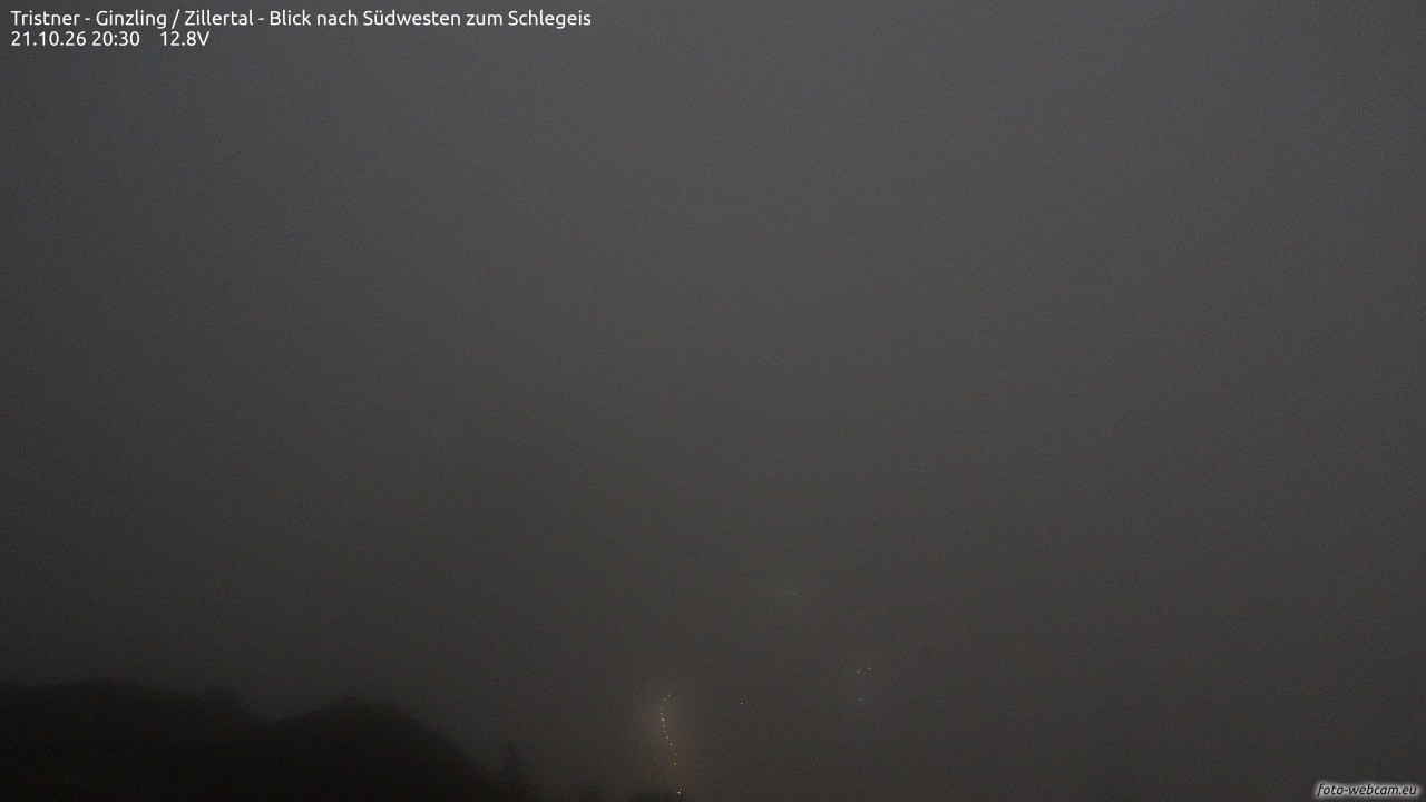 Archiv Foto Webcam Tristner/ Zillertal - Blick zum Grinberg