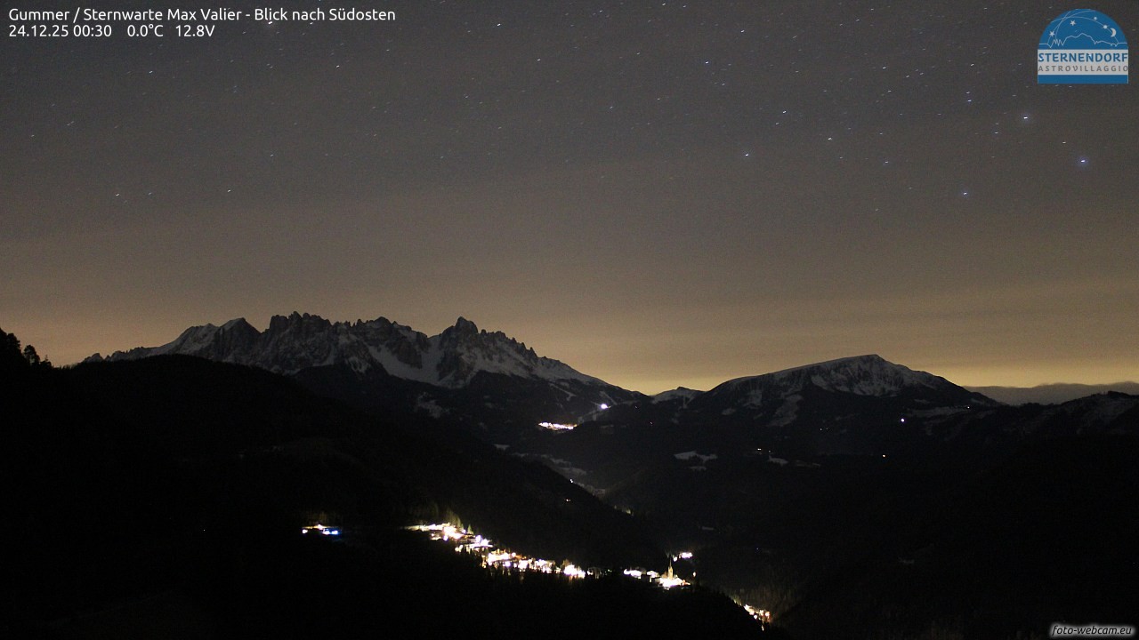 Archiv Foto Webcam Gummer - Sternwarte Max Valier