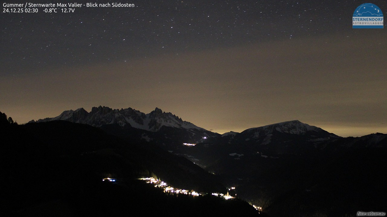 Archiv Foto Webcam Gummer - Sternwarte Max Valier