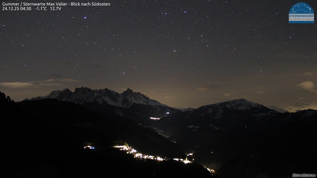 Archiv Foto Webcam Gummer - Sternwarte Max Valier