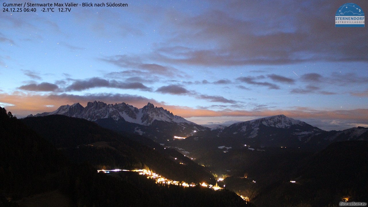 Archiv Foto Webcam Gummer - Sternwarte Max Valier