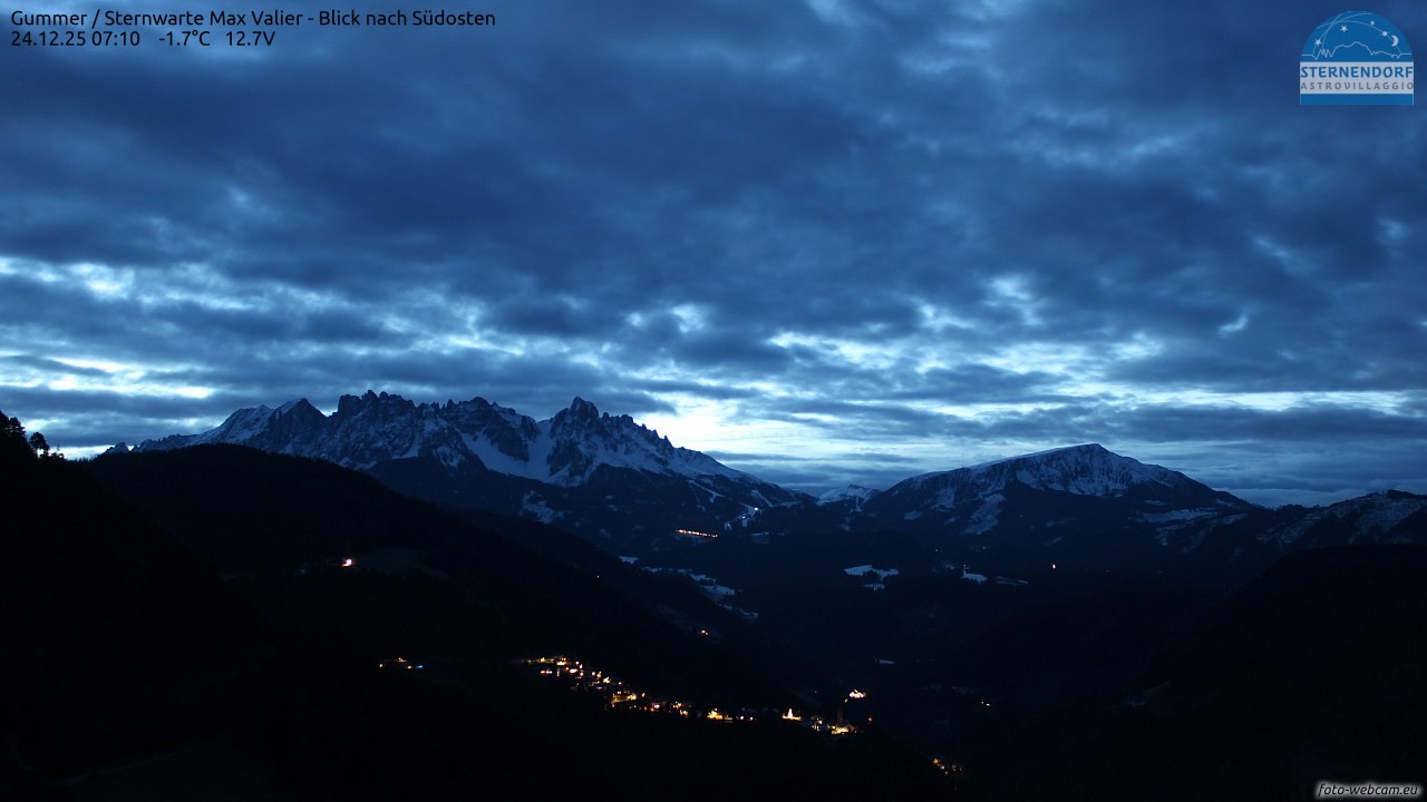 Archiv Foto Webcam Gummer - Sternwarte Max Valier