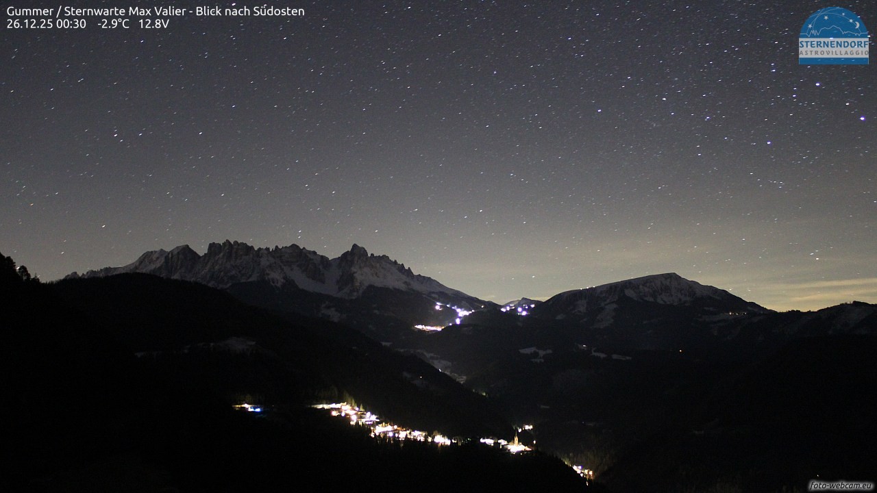 Archiv Foto Webcam Gummer - Sternwarte Max Valier