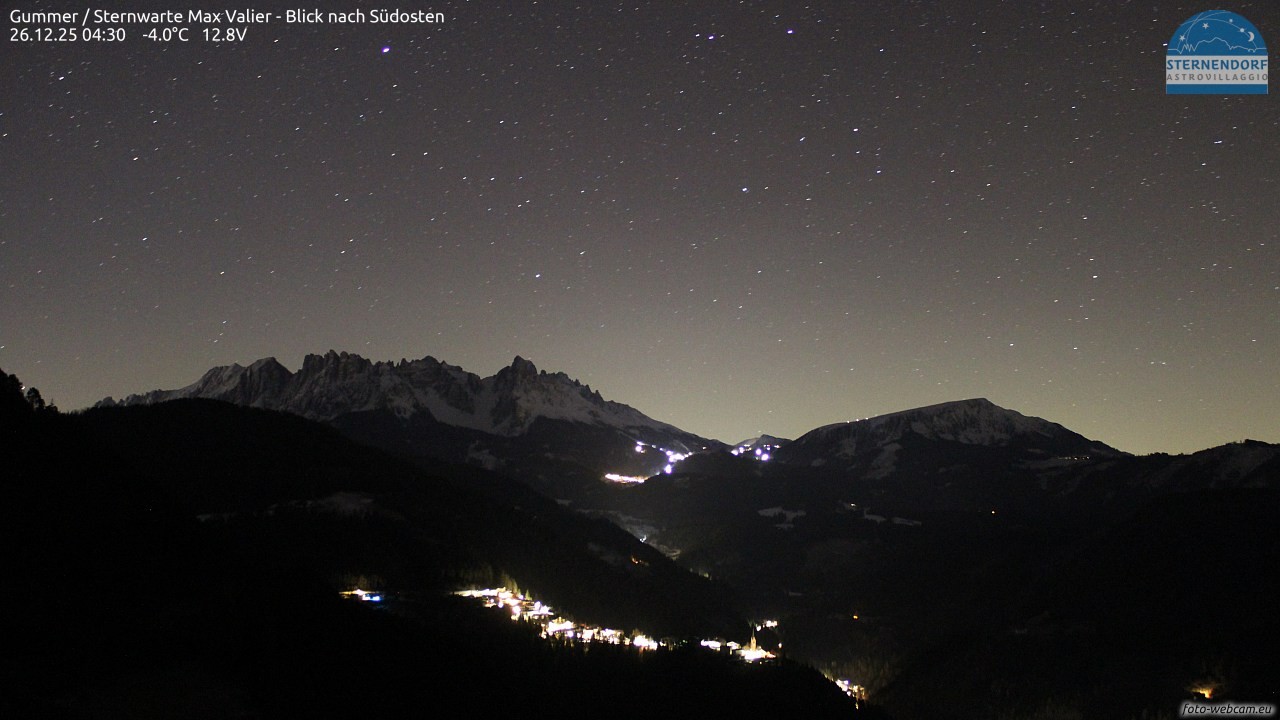 Archiv Foto Webcam Gummer - Sternwarte Max Valier