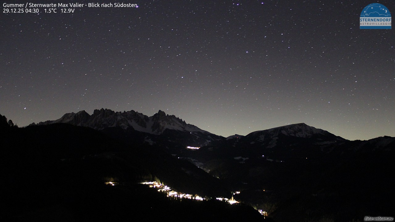 Archiv Foto Webcam Gummer - Sternwarte Max Valier