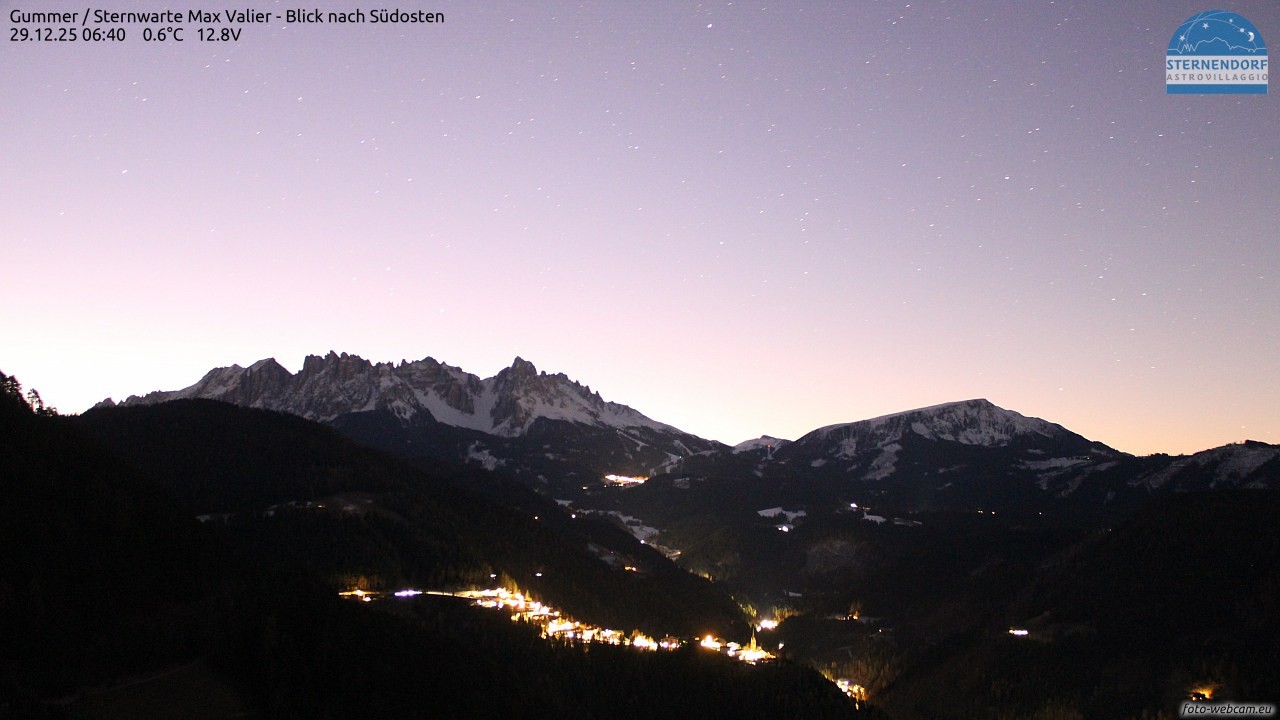 Archiv Foto Webcam Gummer - Sternwarte Max Valier