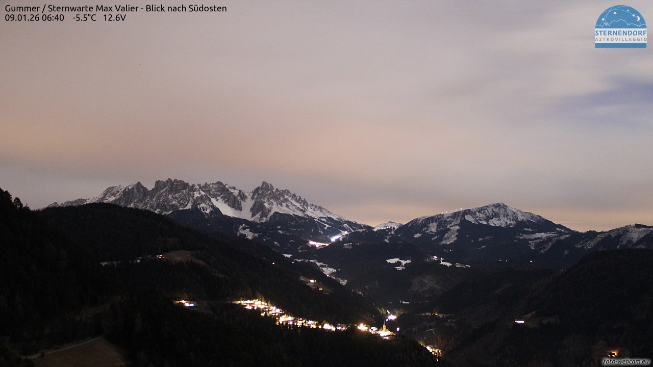 Archiv Foto Webcam Gummer - Sternwarte Max Valier