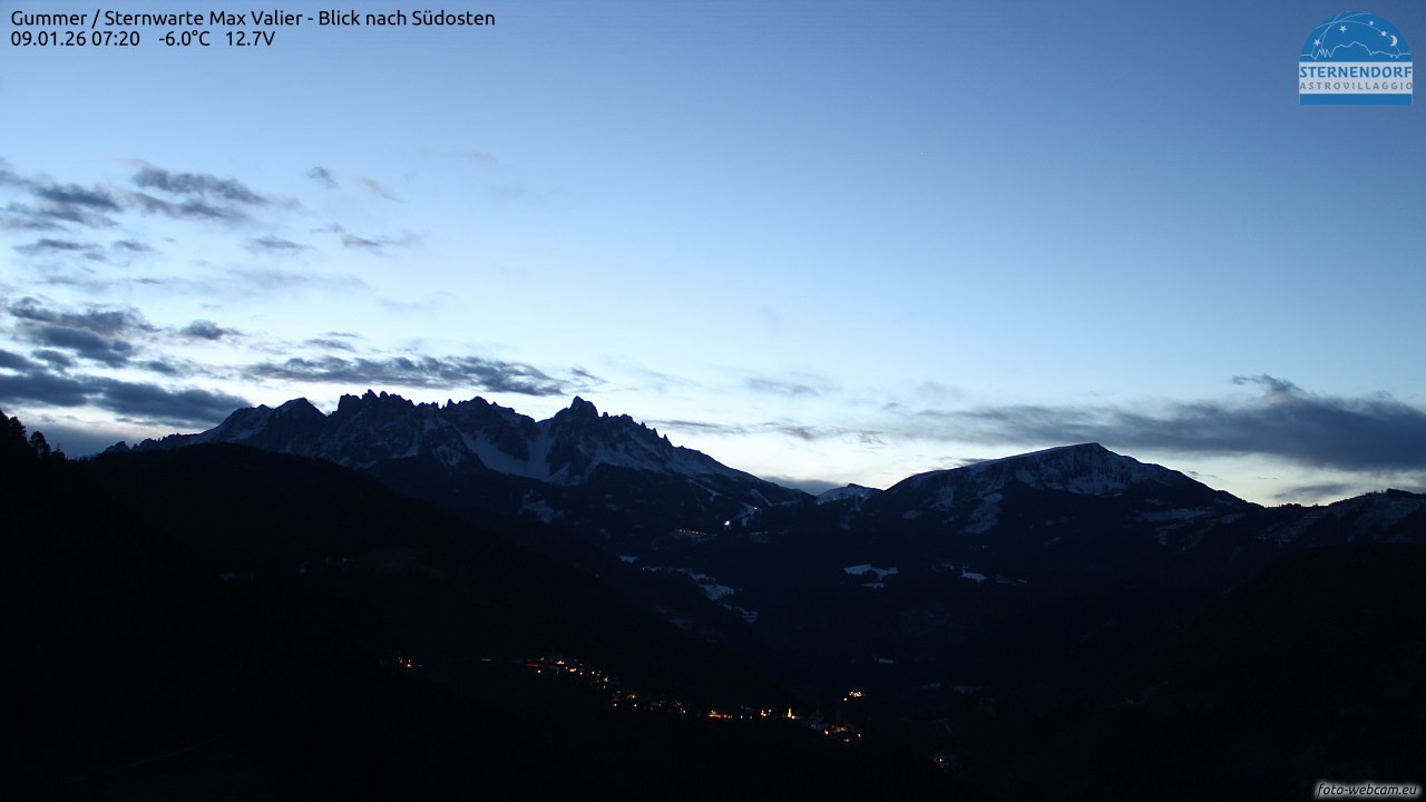 Archiv Foto Webcam Gummer - Sternwarte Max Valier