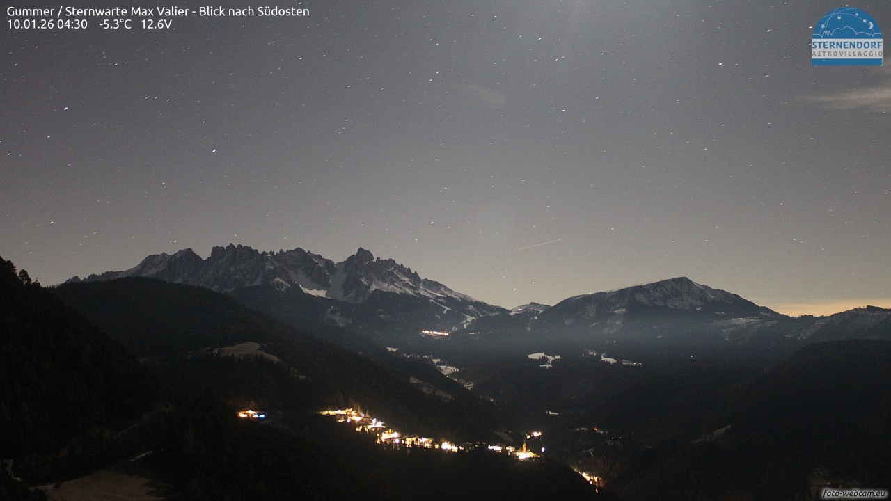 Archiv Foto Webcam Gummer - Sternwarte Max Valier