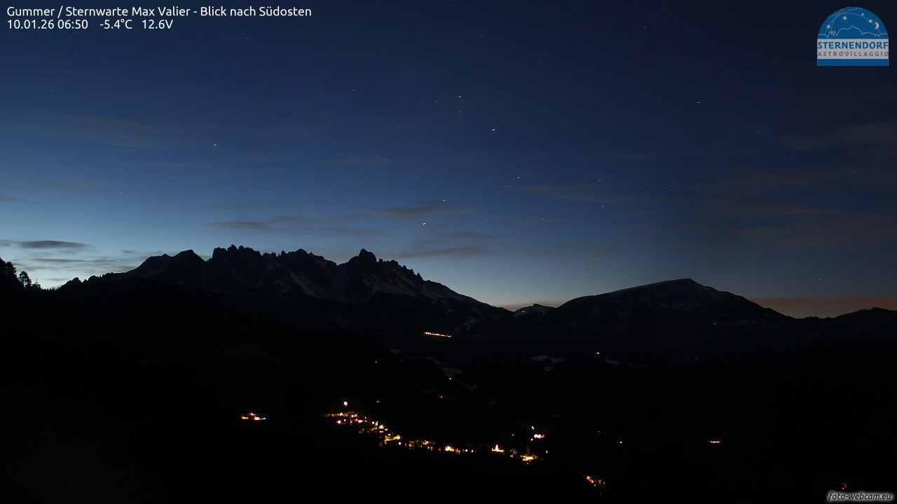 Archiv Foto Webcam Gummer - Sternwarte Max Valier