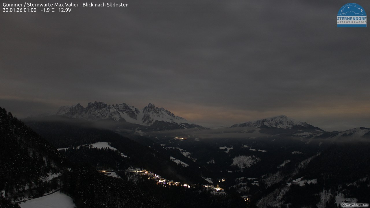 Archiv Foto Webcam Gummer - Sternwarte Max Valier