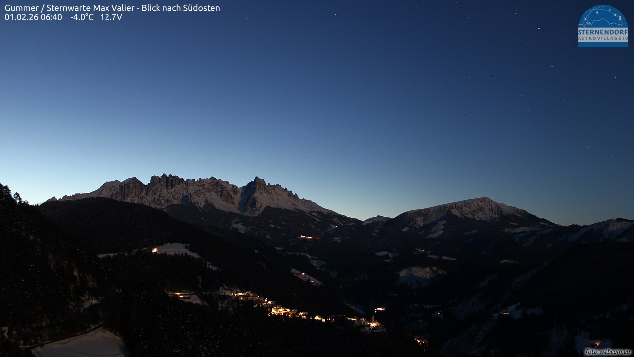 Archiv Foto Webcam Gummer - Sternwarte Max Valier