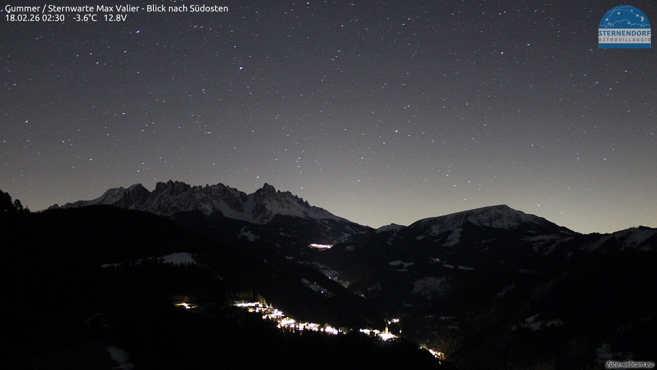 Archiv Foto Webcam Gummer - Sternwarte Max Valier