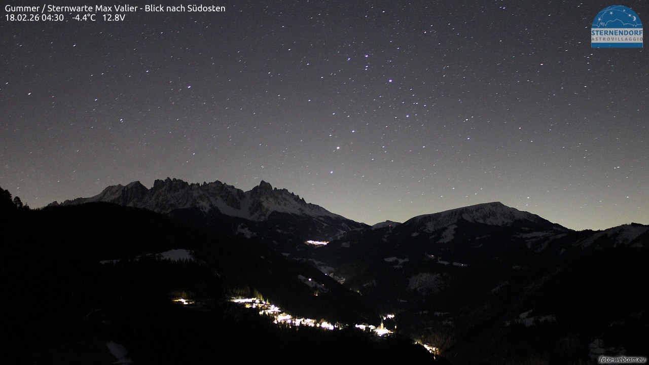 Archiv Foto Webcam Gummer - Sternwarte Max Valier